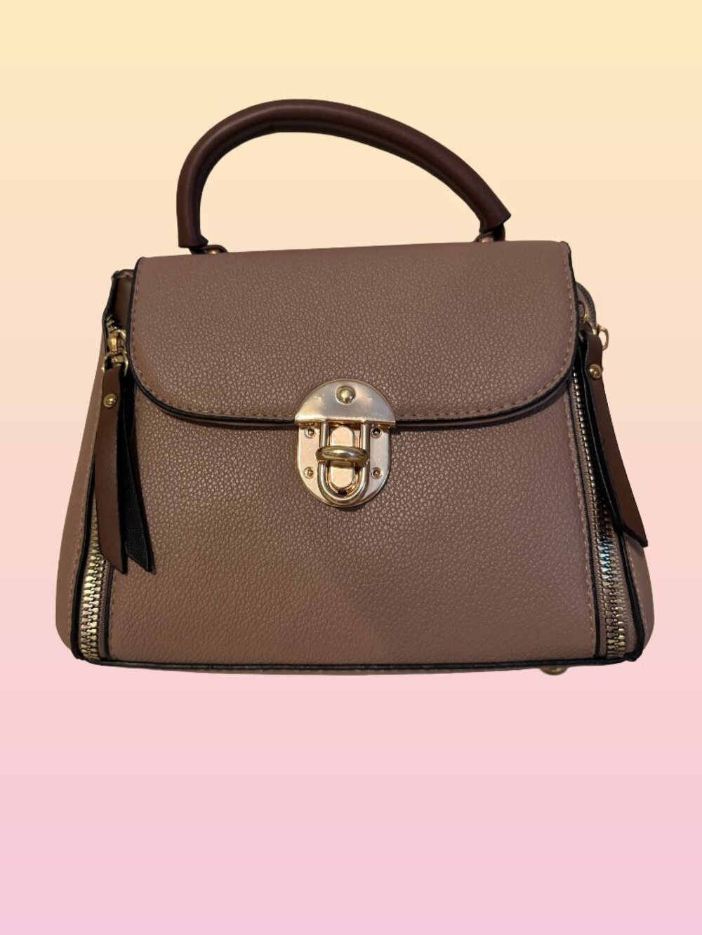 Brand New Brown Structured Crossbody Bag ✨ Gold Hardware